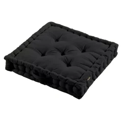 Cuscino da pavimento in cotone (60 x 60 cm) Pixel Nero