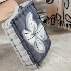 Cuscino da pavimento in cotone (45 x 45 cm) Tilda Grigio ardesia