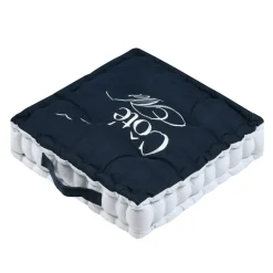Cuscino da pavimento in cotone (45 x 45 cm) Bordemer Blu navy
