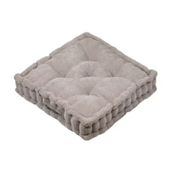 Cuscino da pavimento quadrato in velluto (45 x 45 cm) Dandy Tortora