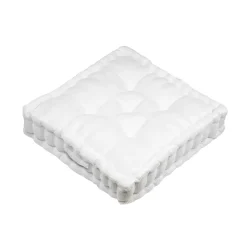Cuscino da pavimento quadrato in velluto (45 x 45 cm) Dandy Ecru