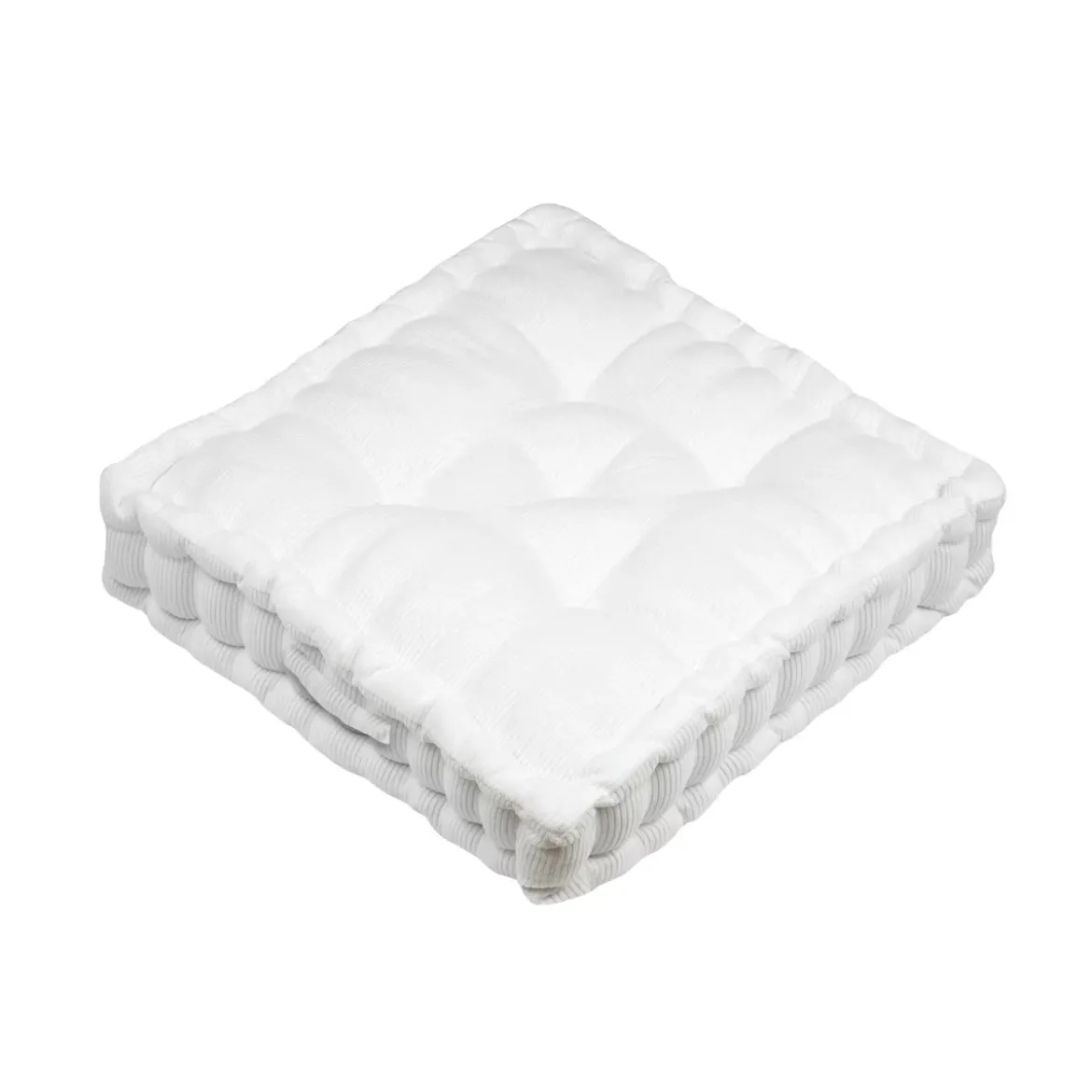 Cuscino da pavimento quadrato in velluto (45 x 45 cm) Dandy Ecru