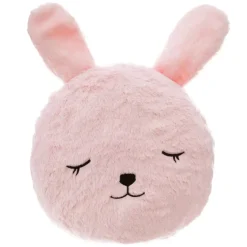 Cuscino ecopelliccia bambini (27 cm) Coniglio Rosa