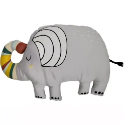 Cuscino per bambini elefante in cotone (50 x 35 cm) Savana Grigio