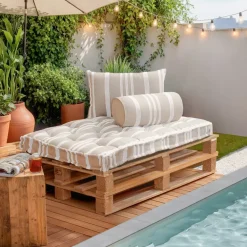 Cuscino per pallet da esterno rettangolare (120 x 80 cm) Nautira Bianco