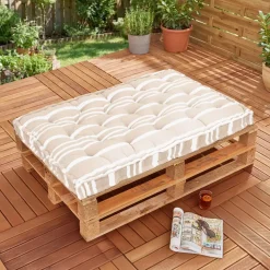 Cuscino per pallet da esterno rettangolare (120 x 80 cm) Nautira Bianco