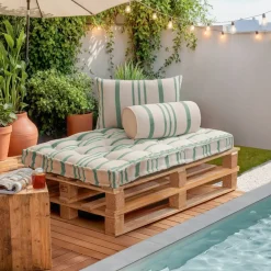 Cuscino per pallet da esterno rettangolare (120 x 80 cm) Nautira Verde