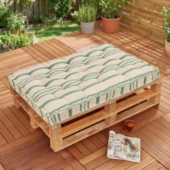 Cuscino per pallet da esterno rettangolare (120 x 80 cm) Nautira Verde