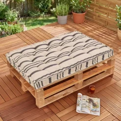 Cuscino per pallet da esterno rettangolare (120 x 80 cm) Nautira Grigio ardesia