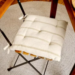 Cuscino per sedia da esterno tela di cotone (40 x 40 cm) Ocealys Beige