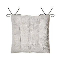 Cuscino per sedia quadrato in pelliccia sintetica (40 x 40 cm) Asgard Tortora