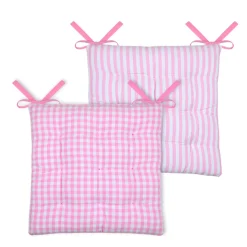 Cuscino per sedia quadrato in cotone (40 x 40 cm) Bardot Rosa