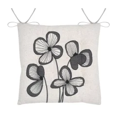 Cuscino per sedia quadrato in cotone (38 x 38 cm) Tilda Ecru