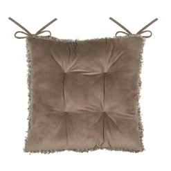 Cuscino per sedia quadrato bouclé (38 x 38 cm) Cosylife Tortora