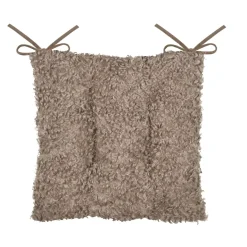 Cuscino per sedia quadrato bouclé (38 x 38 cm) Cosylife Tortora