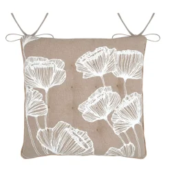 Cuscino per sedia quadrato in cotone (38 x 38 cm) Oriana Beige