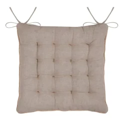 Cuscino per sedia quadrato in cotone (38 x 38 cm) Oriana Beige