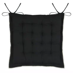 Cuscino per sedia quadrato in cotone (38 x 38 cm) Helios Nero