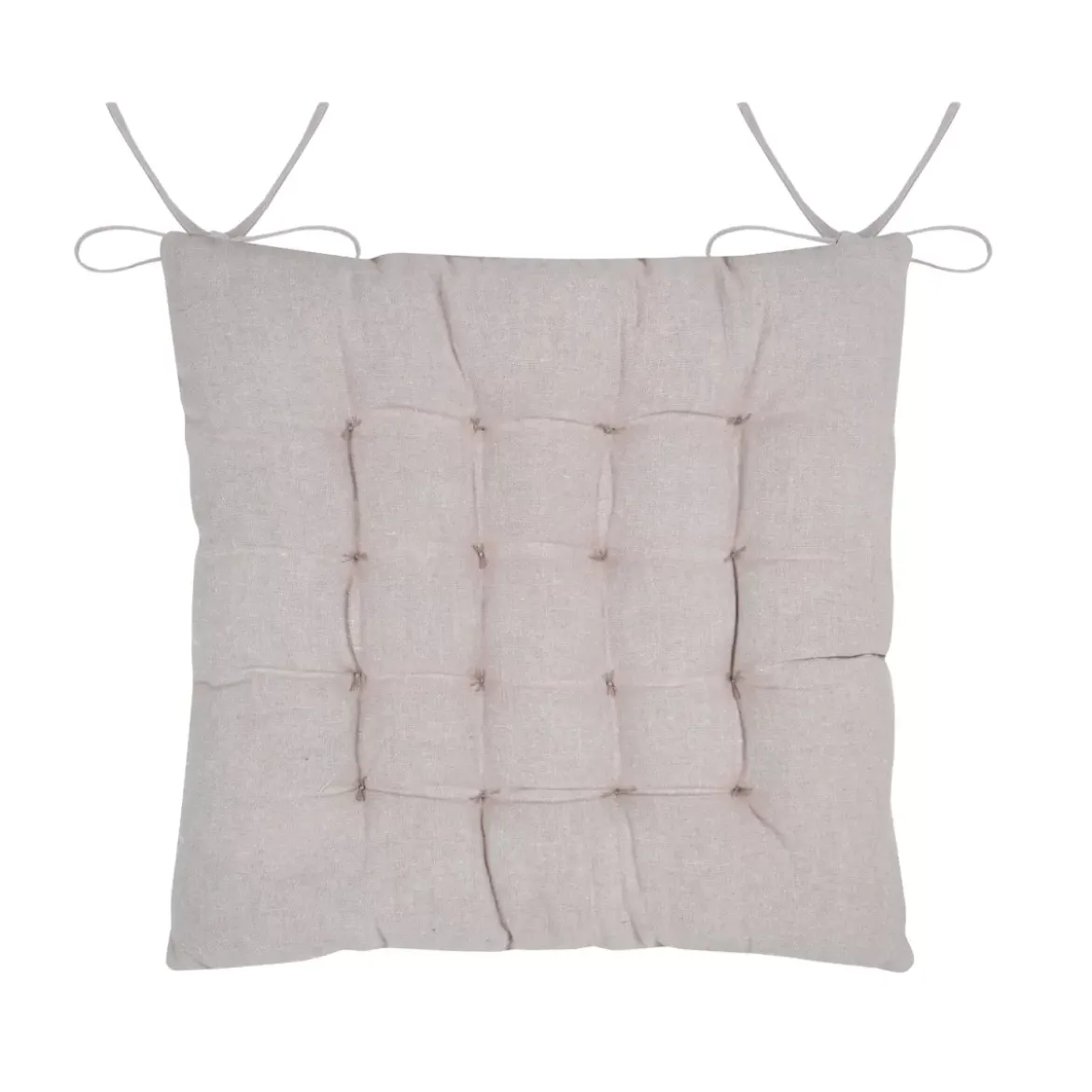 Cuscino per sedia quadrato in cotone (38 x 38 cm) Tilda Tortora