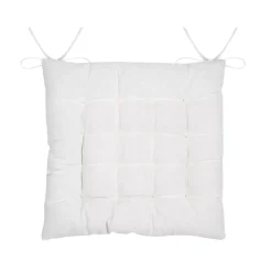 Cuscino per sedia quadrato in cotone (38 x 38 cm) Blokken Ecru