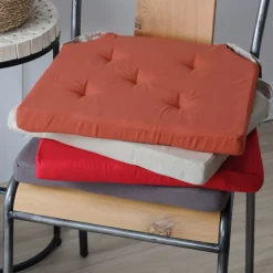 Cuscino per sedia quadrato con chiusura a strappo (38 x 38 cm) Duo Nero