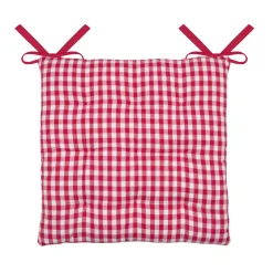 Cuscino per sedia quadrato in cotone (40 x 40 cm) Bardot Rosso