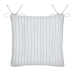 Cuscino per sedia quadrato in cotone (38 x 38 cm) Joséphine Grigio