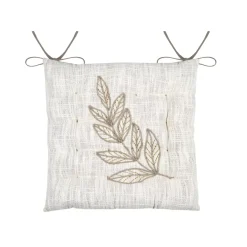 Cuscino per sedia quadrato in cotone (38 x 38 cm) Hemera Ecru
