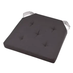 Cuscino per sedia quadrato con chiusura a strappo (38 x 38 cm) Duo Grigio antracite