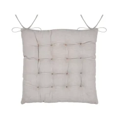Cuscino per sedia quadrato in cotone (40 x 40 cm) Ornon Tortora