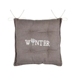 Cuscino per sedia quadrato in velluto (38 x 38 cm) Landry Tortora