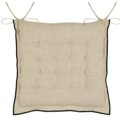 Cuscino per sedia quadrato in cotone (38 x 38 cm) Helios Ecru