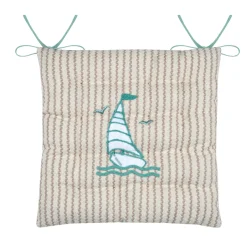 Cuscino per sedia quadrato in cotone (38 x 38 cm) Barbados Ecru
