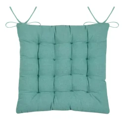 Cuscino per sedia quadrato in cotone (38x38 cm) Barbados Verde celadon