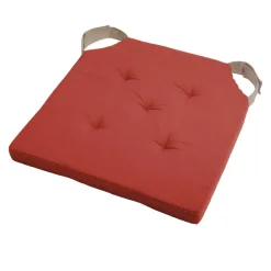 Cuscino per sedia quadrato con chiusura a strappo (38 x 38 cm) Duo Terracotta