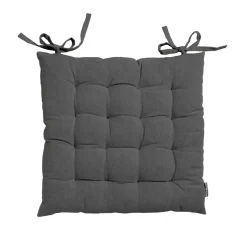 Cuscino per sedia quadrato in cotone (40 x 40 cm) Pixel Grigio antracite