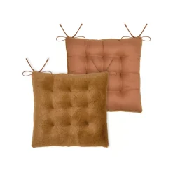 Cuscino per sedia quadrato in pelliccia sintetica (40 x 40 cm) Asgard Camel