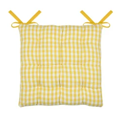 Cuscino per sedia quadrato in cotone (40 x 40 cm) Bardot Giallo