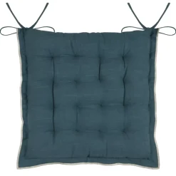 Cuscino per sedia quadrato in cotone (38 x 38 cm) Helios Blu