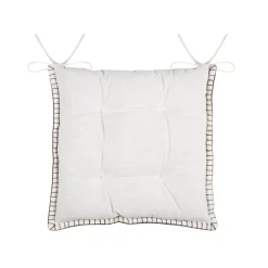 Cuscino per sedia quadrato in velluto (38 x 38 cm) Landry Beige