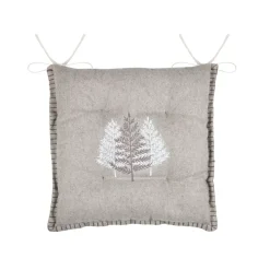 Cuscino per sedia quadrato in velluto (38 x 38 cm) Landry Beige