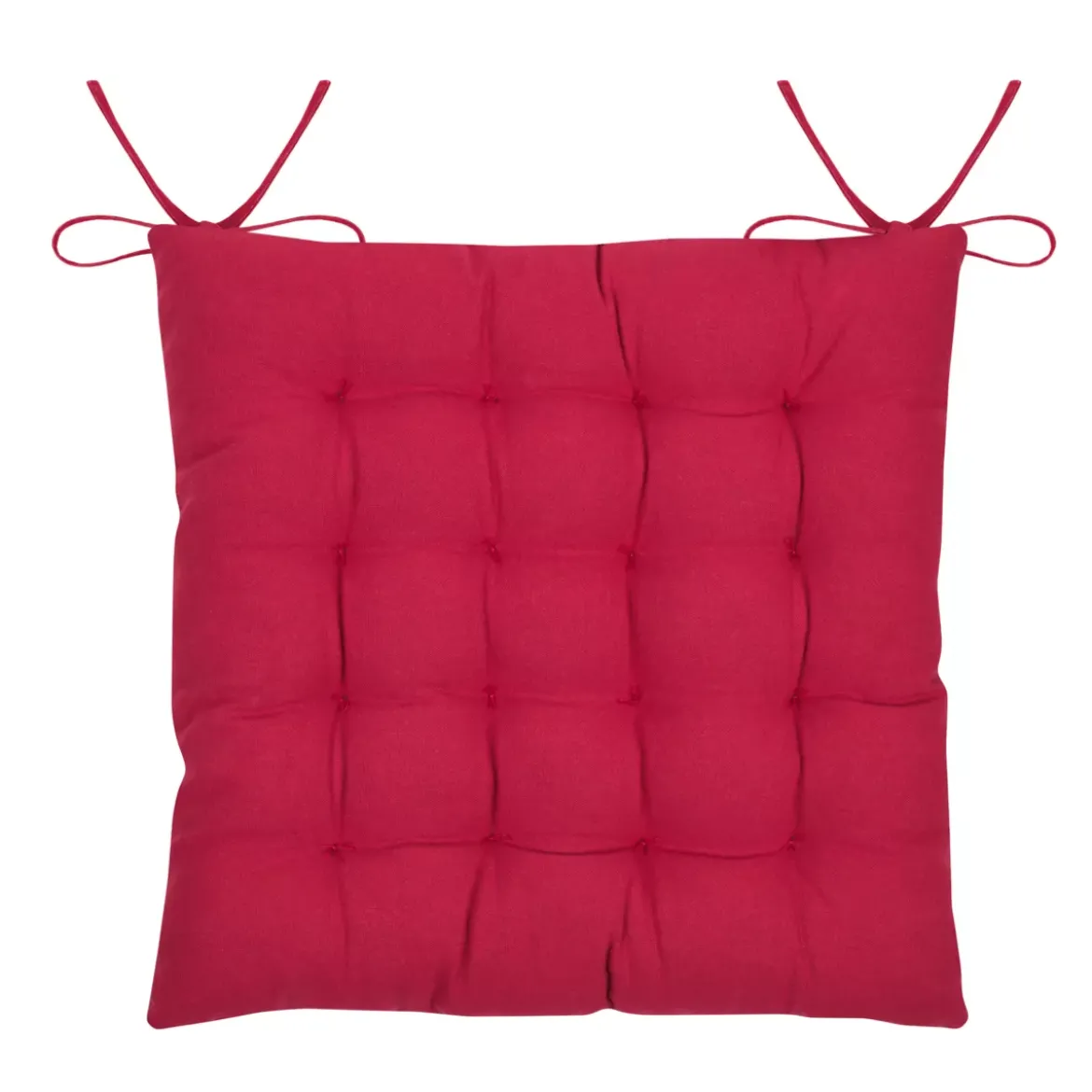 Cuscino per sedia quadrato in cotone (38x38 cm) Villard Rosso