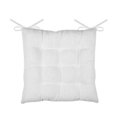 Cuscino per sedia quadrato in velluto (38 x 38 cm) Dandy Ecru