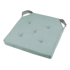 Cuscino per sedia quadrato con chiusura a strappo (38 x 38 cm) Duo Verde giada