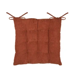 Cuscino per sedia quadrato in velluto (38 x 38 cm) Dandy Terracotta