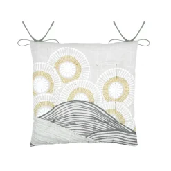 Cuscino per sedia quadrato in cotone (38 x 38 cm) Yuki Beige