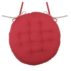 Cuscino per sedia rotondo Duo Rosso