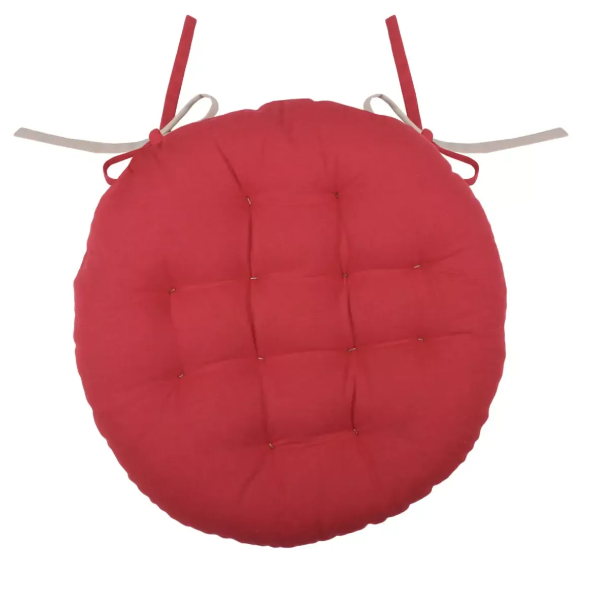 Cuscino per sedia rotondo Duo Rosso