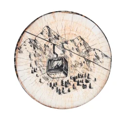 Cuscino per sedia rotondo (38 x 38 cm) Tignes Marrone