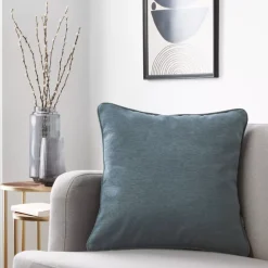Cuscino quadrato (50 x 50 cm) Minuit Blu grigio
